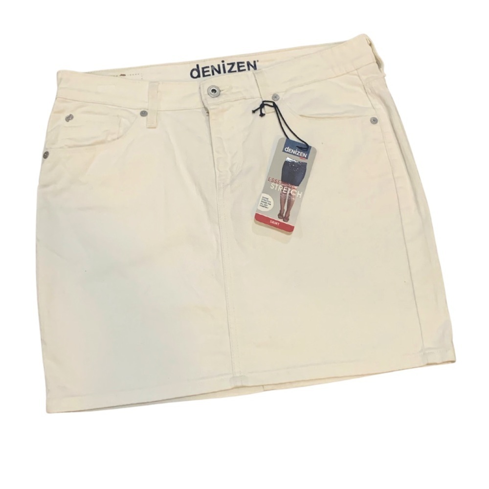 Cream White Mini Pencil Skirt |Denizen from Levi’s